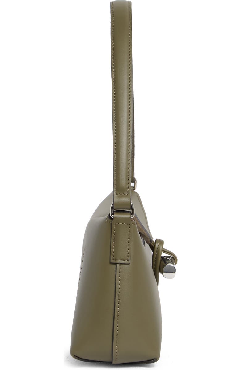 Longchamp Le Roseau Leather Shoulder Bag, Alternate, color, Khaki