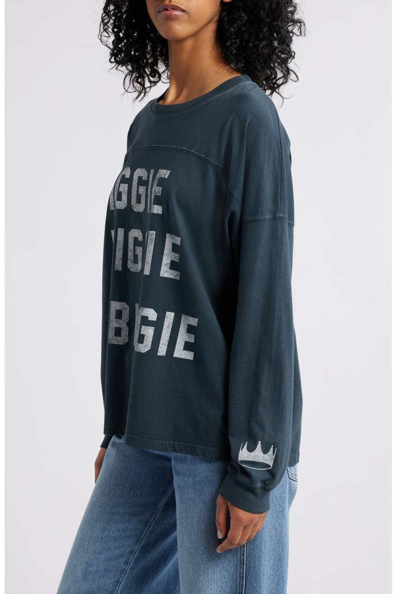 Biggie Varsity Long Sleeve Cotton Graphic T-Shirt, Alternate, color, VINTAGE BLACK