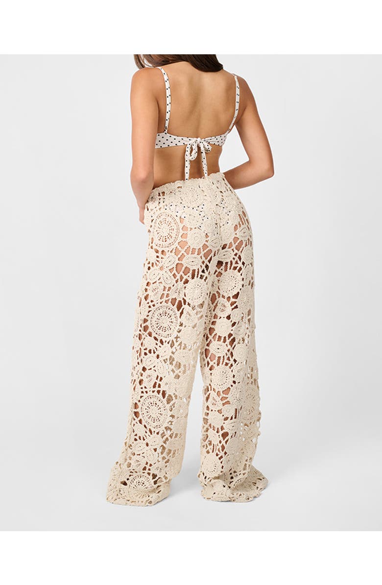 WeWoreWhat Pull On Crochet Pant, Alternate, color, Ivory