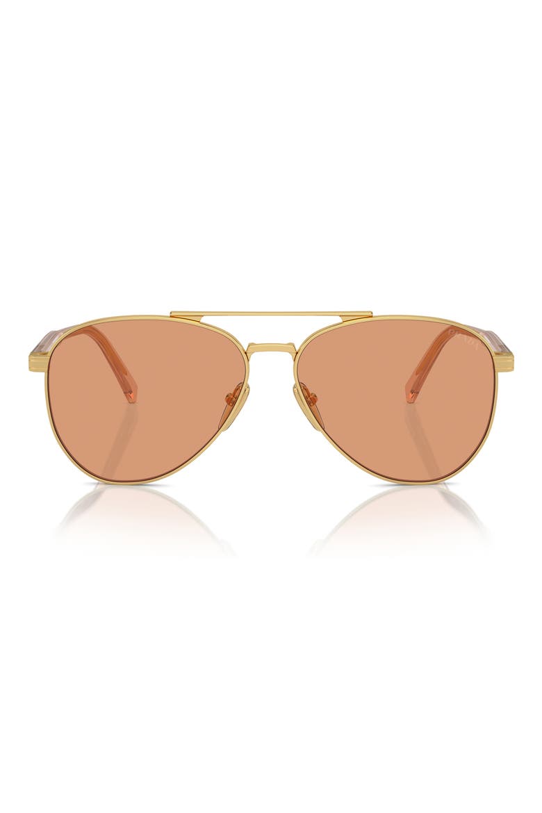 61mm Pilot Sunglasses, Alternate, color, GOLD