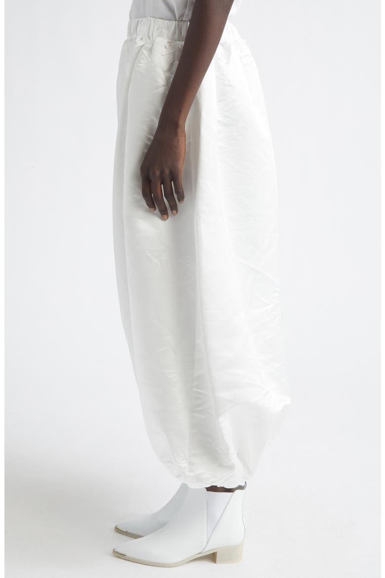 Crop Satin Balloon Pants, Alternate, color, WHITE