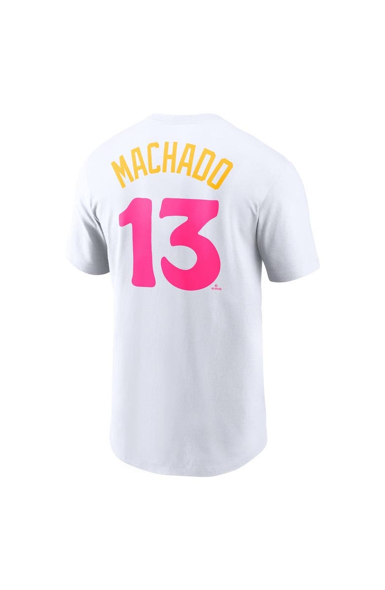 Nike Men's Nike Manny Machado White San Diego Padres City Connect Name & Number T-Shirt, Alternate, color, 