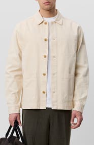 Les Deux Herringbone Cotton Overshirt