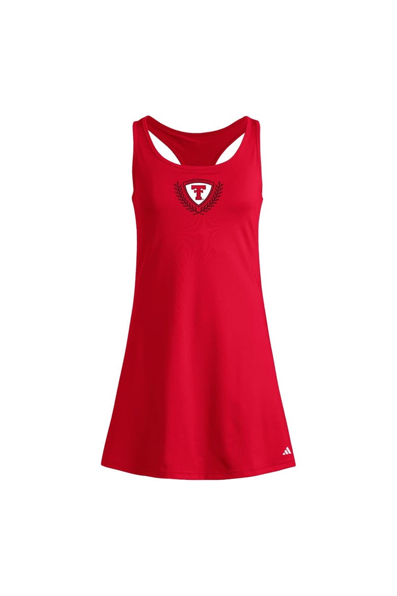 Women's adidas  Red Texas Tech Red Raiders Spring Fling Active Racerback Skort Dress, Alternate, color, Red