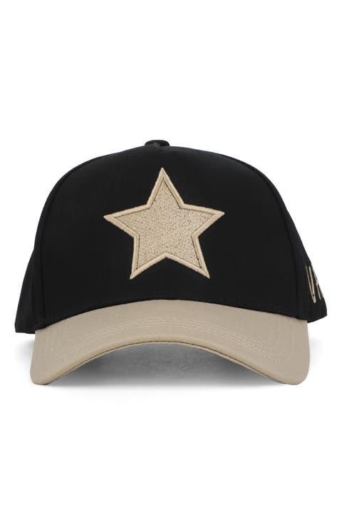 Embroidered Star Patch Baseball Cap