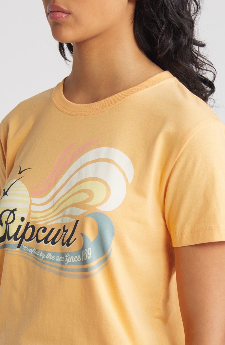 Rip Curl Sun Wave Graphic T-Shirt, Alternate, color, Orange