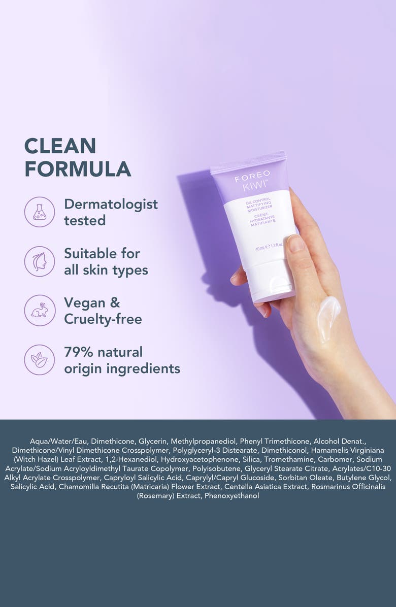 FOREO KIWI Oil Control Mattifying Moisturizer 40 mL, Alternate, color, NO COLOR