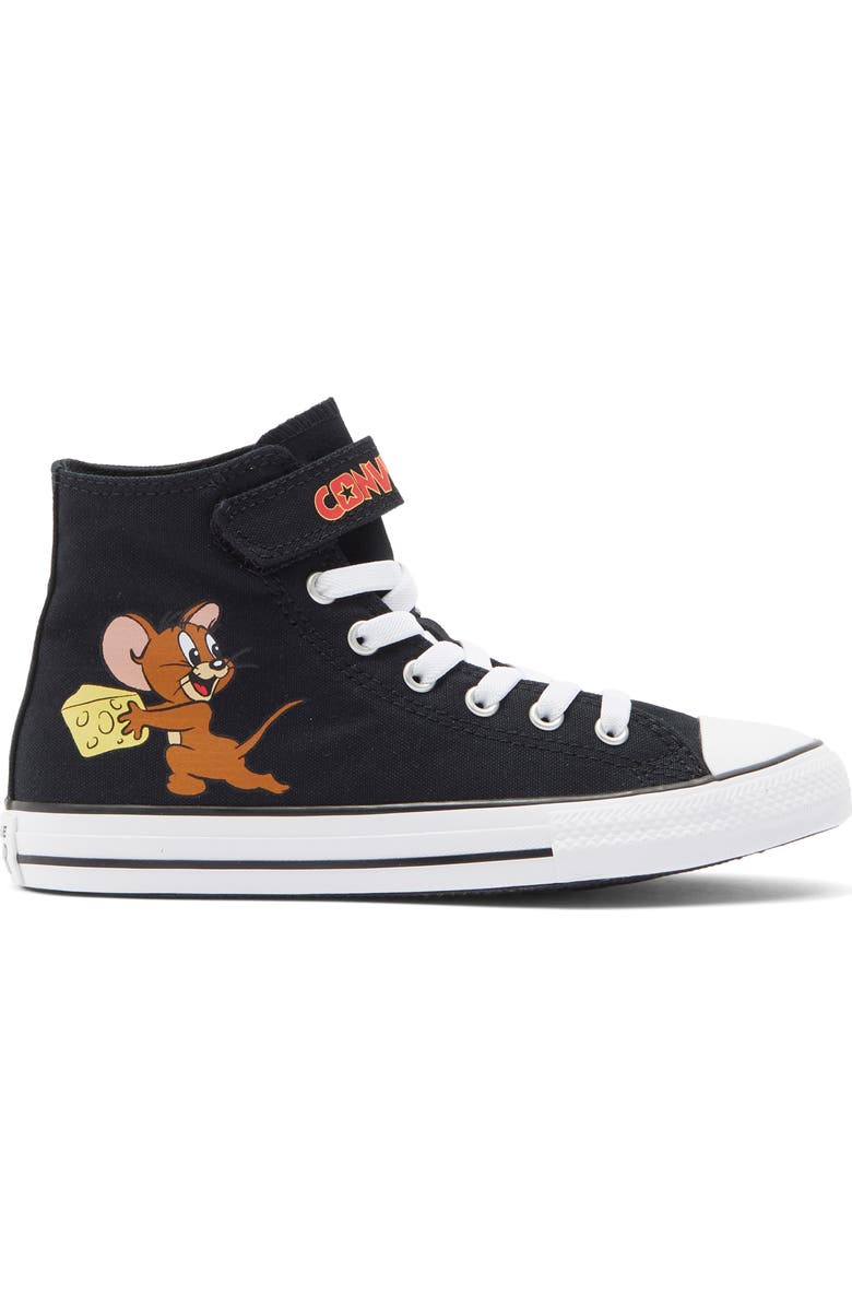 Converse x Tom and Jerry Kids' Chuck Taylor All Star 1V High Top Sneaker, Alternate, color, Black/ Multi/ White