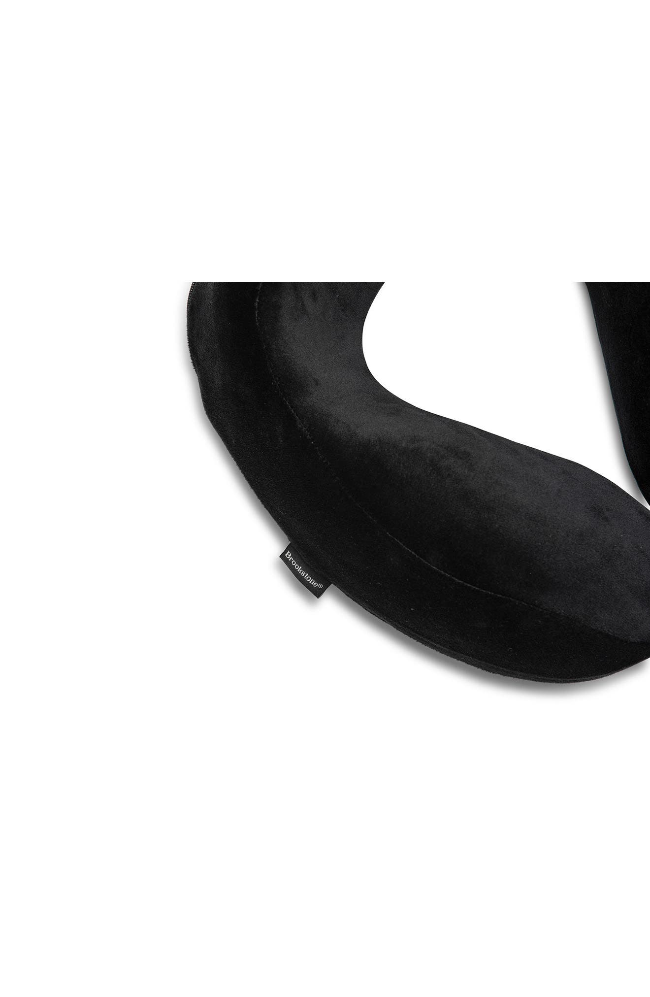 BROOKSTONE Ultra Dorm Memory Foam Neck Pillow, Alternate, color, Black