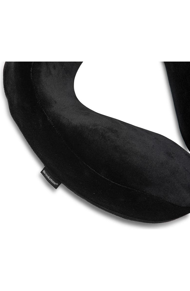 BROOKSTONE Ultra Dorm Memory Foam Neck Pillow, Alternate, color, Black