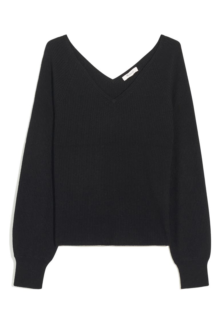 Linwood Rib Pullover Sweater, Alternate, color, TRUE BLACK