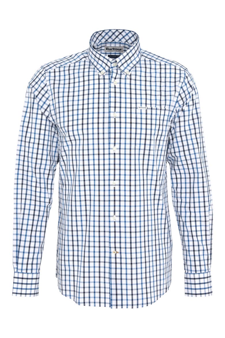 Eldon Tailored Fit Gingham Button-Down Shirt, Alternate, color, INDIGO