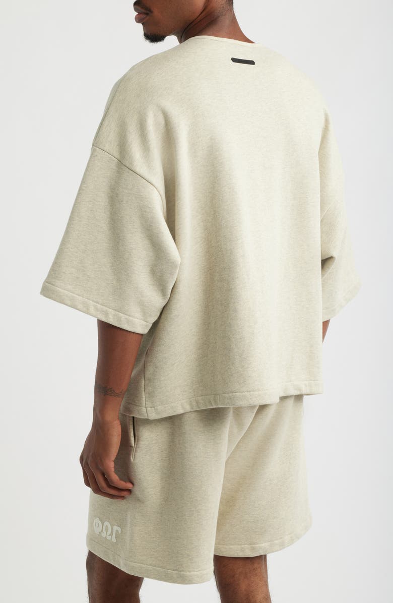 Fear of God Essentials Appliqué Henley Sweatshirt, Alternate, color,