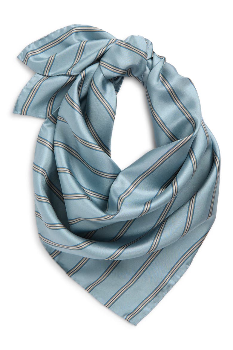 Stripe Silk Twill Scarf, Alternate, color, DEL MAR
