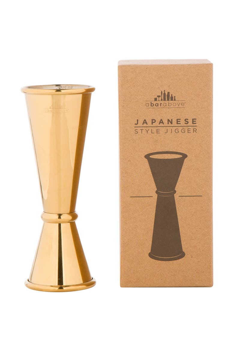 Gold Japanese Cocktail Jigger, Main, color, Gold
