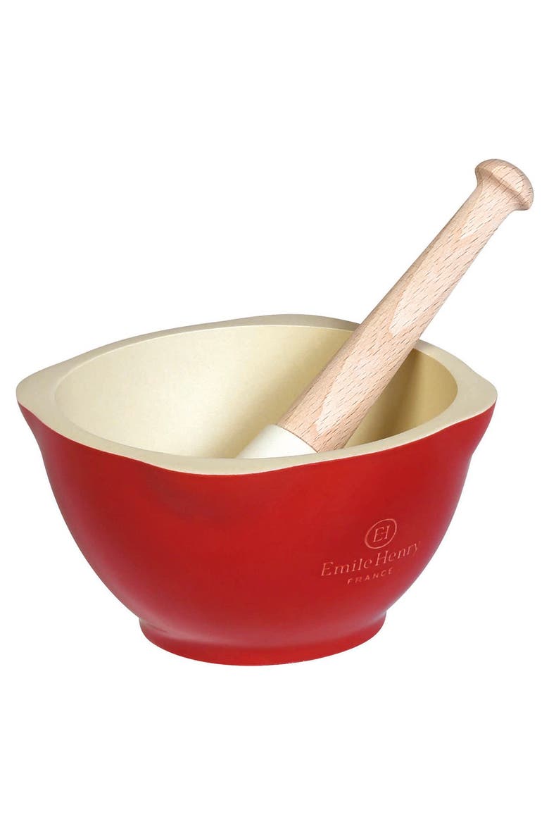 Made In France Mortar and Pestle, Main, color, Burgundy