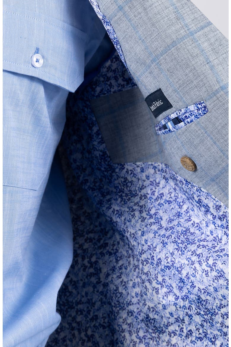 Mélange Yarn Dyed Windowpane Sport Coat, Alternate, color, REGENT GREY