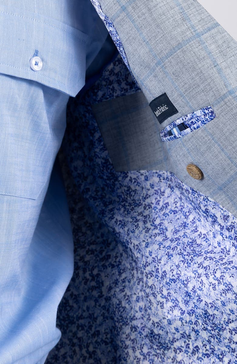 TailorByrd Mélange Yarn Dyed Windowpane Sport Coat, Alternate, color, Regent Grey