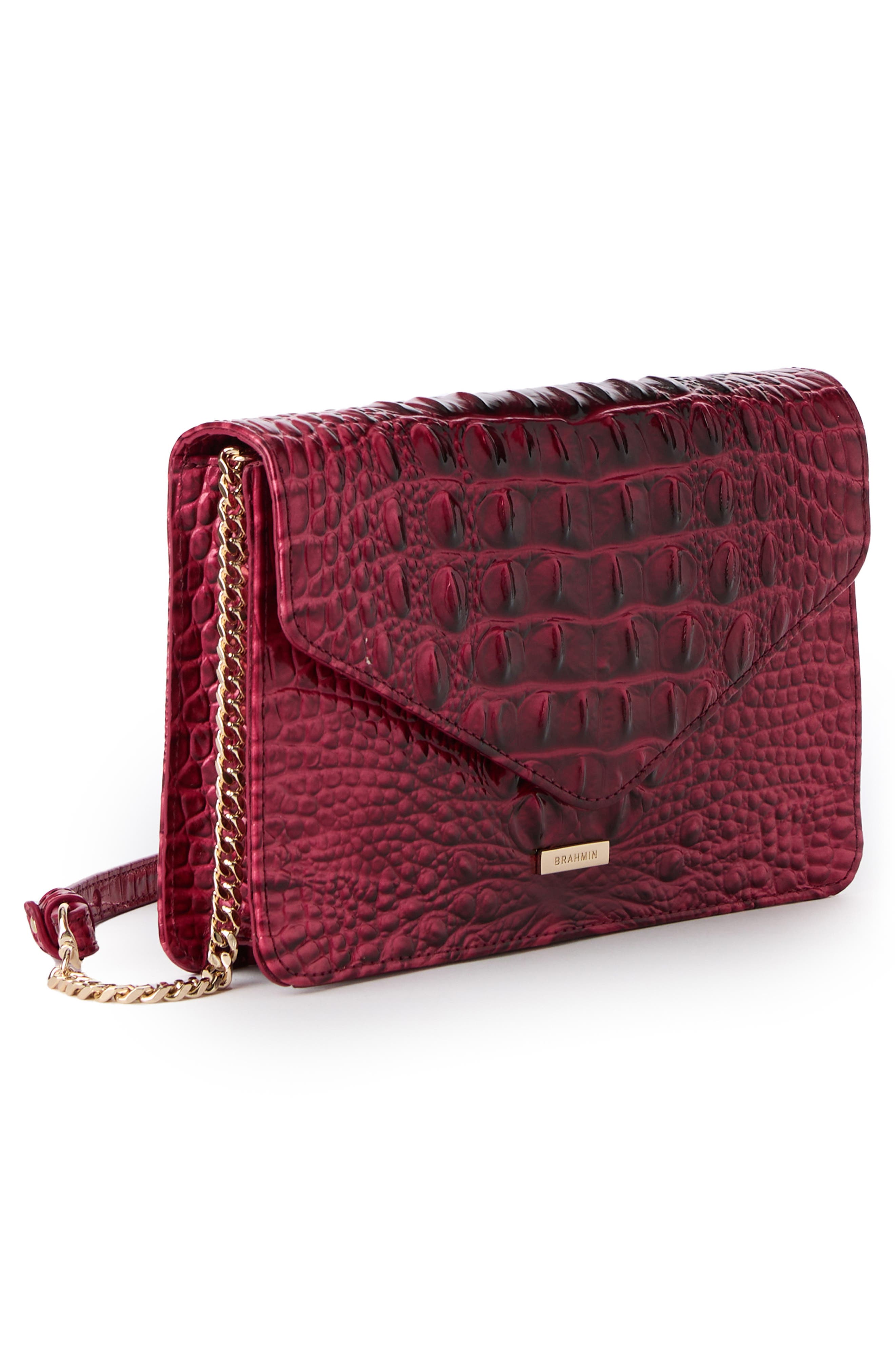 Brahmin Wendy Croc Embossed Leather Crossbody Bag, Alternate, color, 