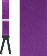 Trafalgar Sutton Solid Color Silk Formal Suspenders | Y-Back, Adjustable Braces