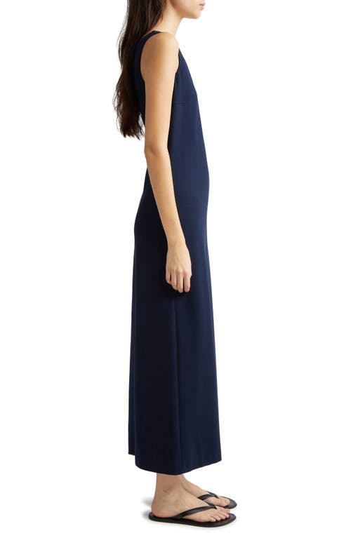 Partow Allora Compact Jersey Tank Midi Dress In Navy