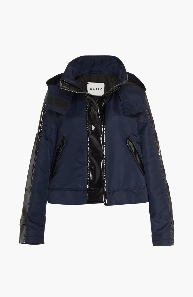 CAALO Water-Resistant Convertible Sustainable Raincoat, Alternate, color, Navy