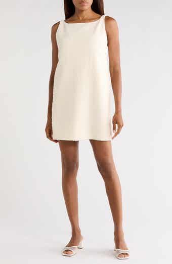 Winter Sleeveless Tweed Shift Dress