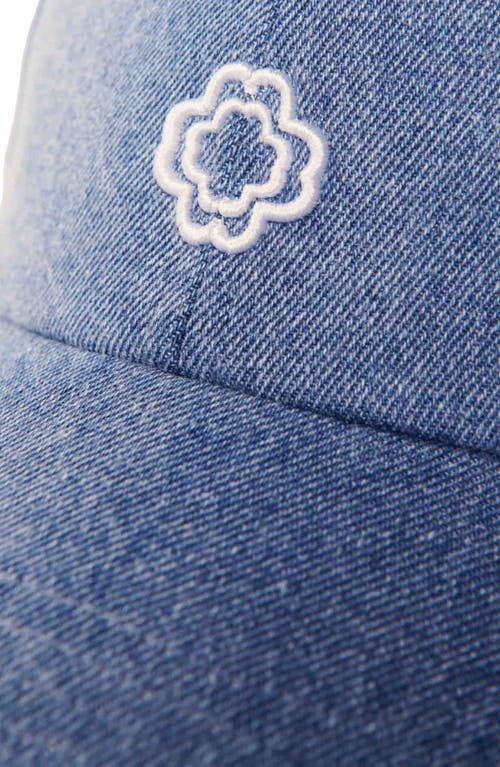Shop Maje Denim Cap In Blue Jean