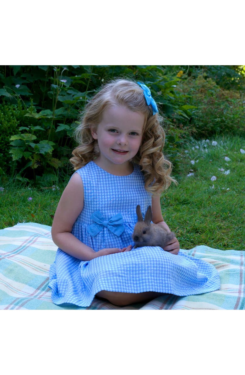 Rachel Riley Check Bow Dress & Bloomers, Alternate, color,