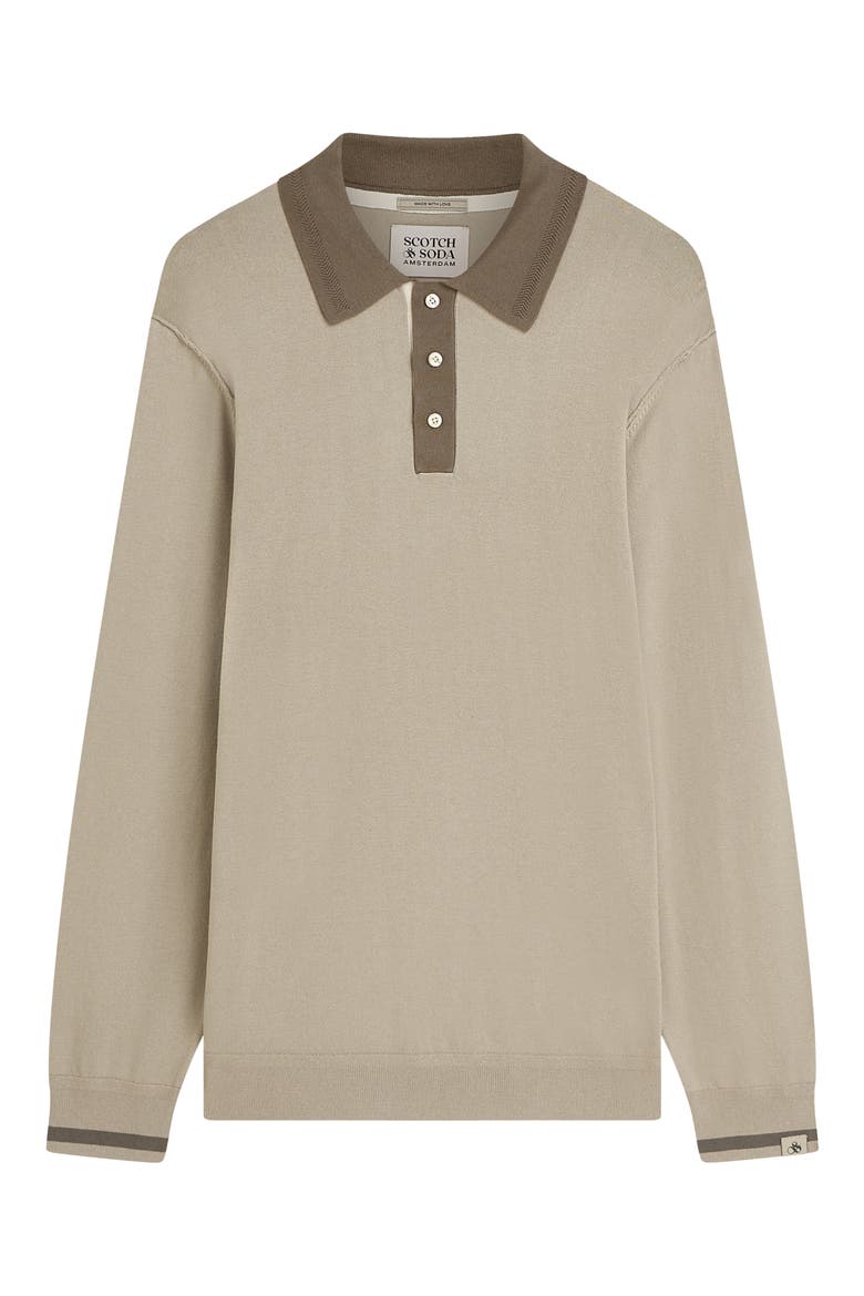 Long Sleeve Polo Sweater, Alternate, color, PURE CASHMERE