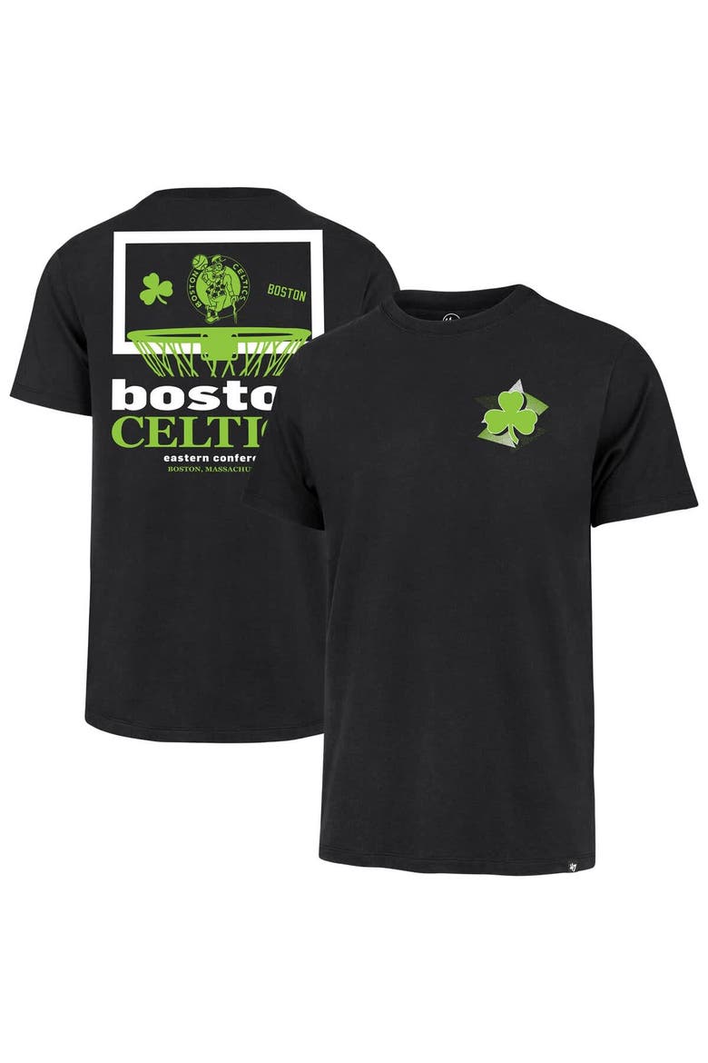 Men's '47  Black Boston Celtics City Edition Backboard T-Shirt, Main, color, Black