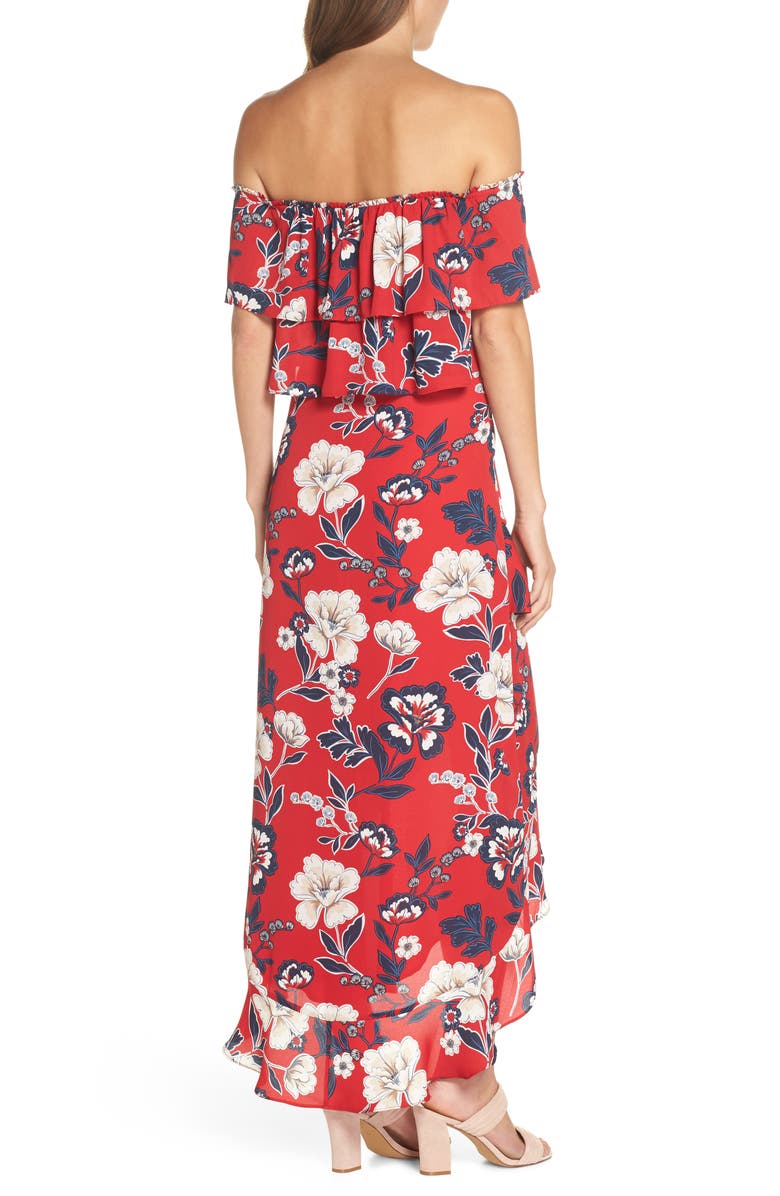 BB Dakota by Steve Madden BB Dakota Taylore Convertible Strap Maxi Dress, Alternate, color, 