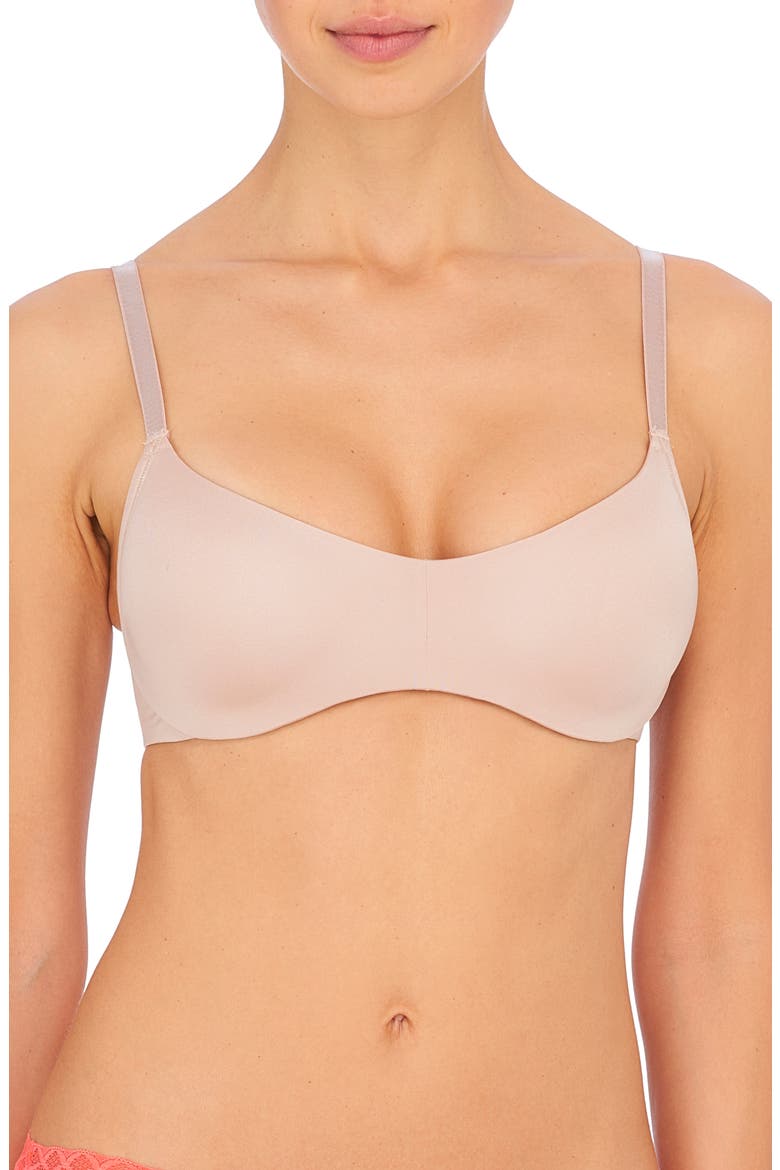 Cushioned Comfort Wireless Contour Bra, Main, color, LT. MOCHA