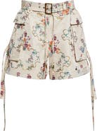 McQueen Oversize Floral Jacquard Cargo Shorts