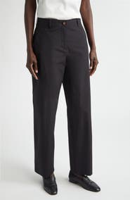 Lafayette 148 New York Kent Organic Cotton Poplin Barrel Leg Pants