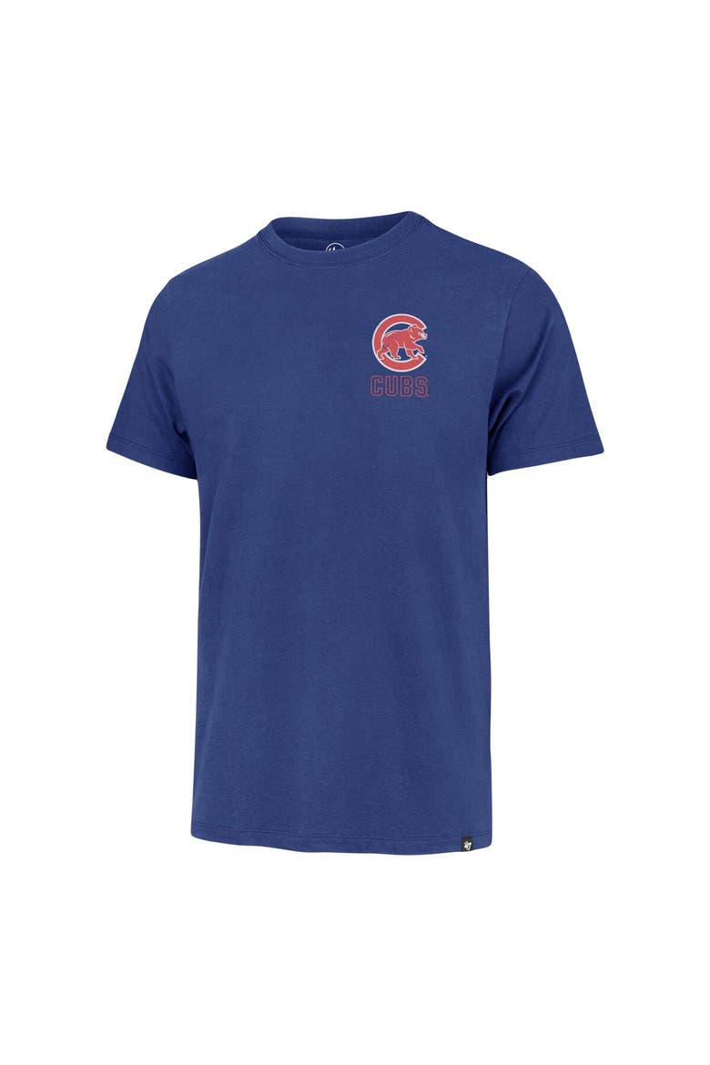 Men's '47 Royal Chicago Cubs Hang Back Franklin T-Shirt, Alternate, color, Royal