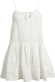 LoveShackFancy Vionett Floral Embroidered Minidress