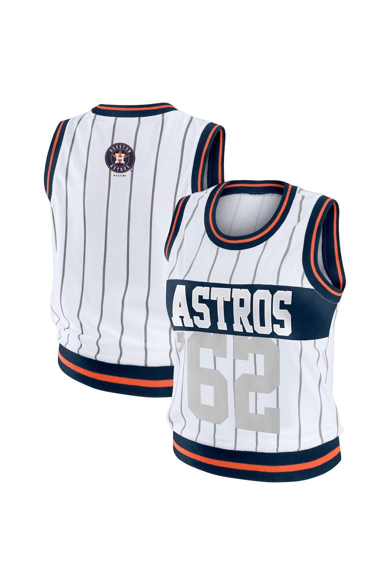 Women's WEAR by Erin Andrews  White Houston Astros Sporty Tank Top, Main, color, White