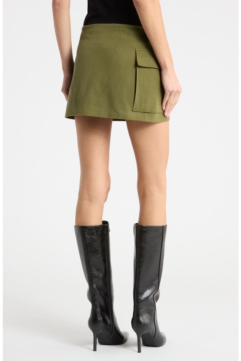 Conan Cotton Twill Miniskirt, Alternate, color, OLIVE