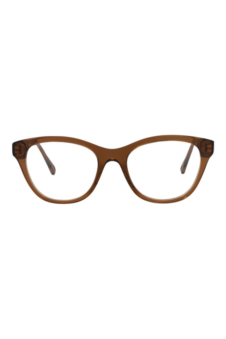 49mm Cat Eye Optical Glasses, Main, color, BROWN BROWN