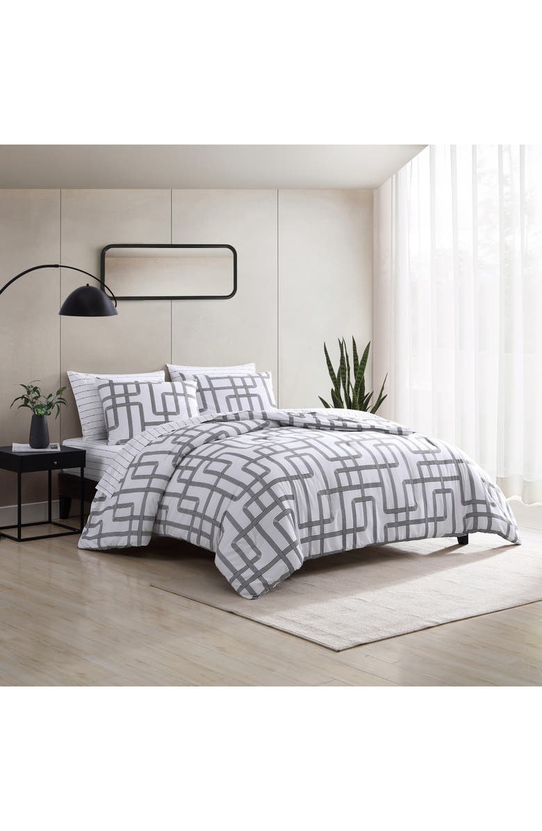 CITY SCENE Mainline Microfiber Comforter & Shams Set, Alternate, color, White