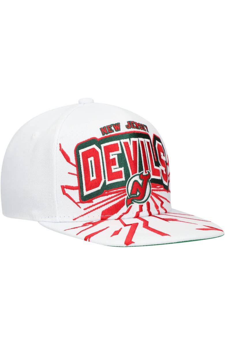 Mitchell & Ness Youth Mitchell & Ness White New Jersey Devils After Shock Snapback Hat, Alternate, color, White