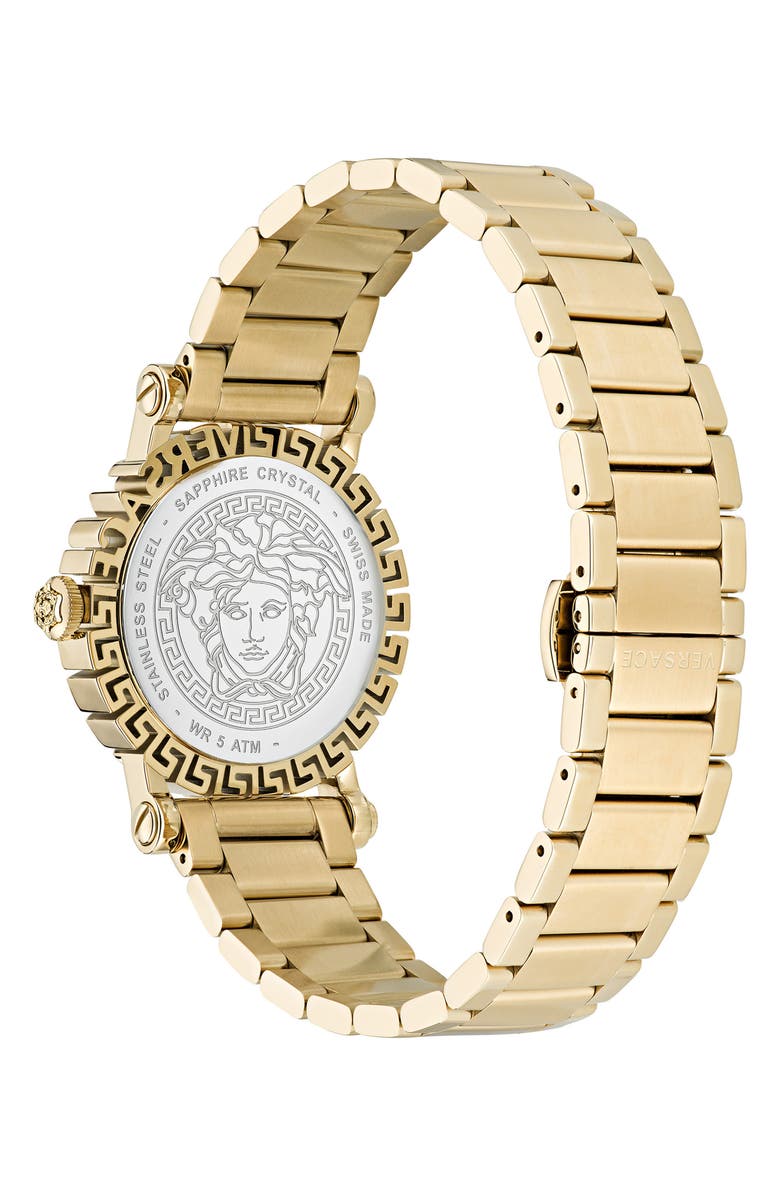 Versace Greca Glam Bracelet Watch, 40mm, Alternate, color,