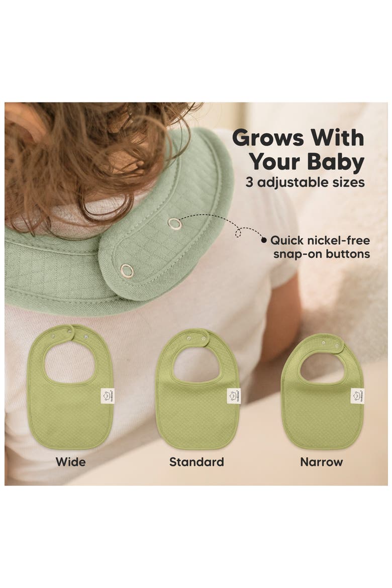 8-Pack Quin Drool Bibs, Alternate, color, Hunter
