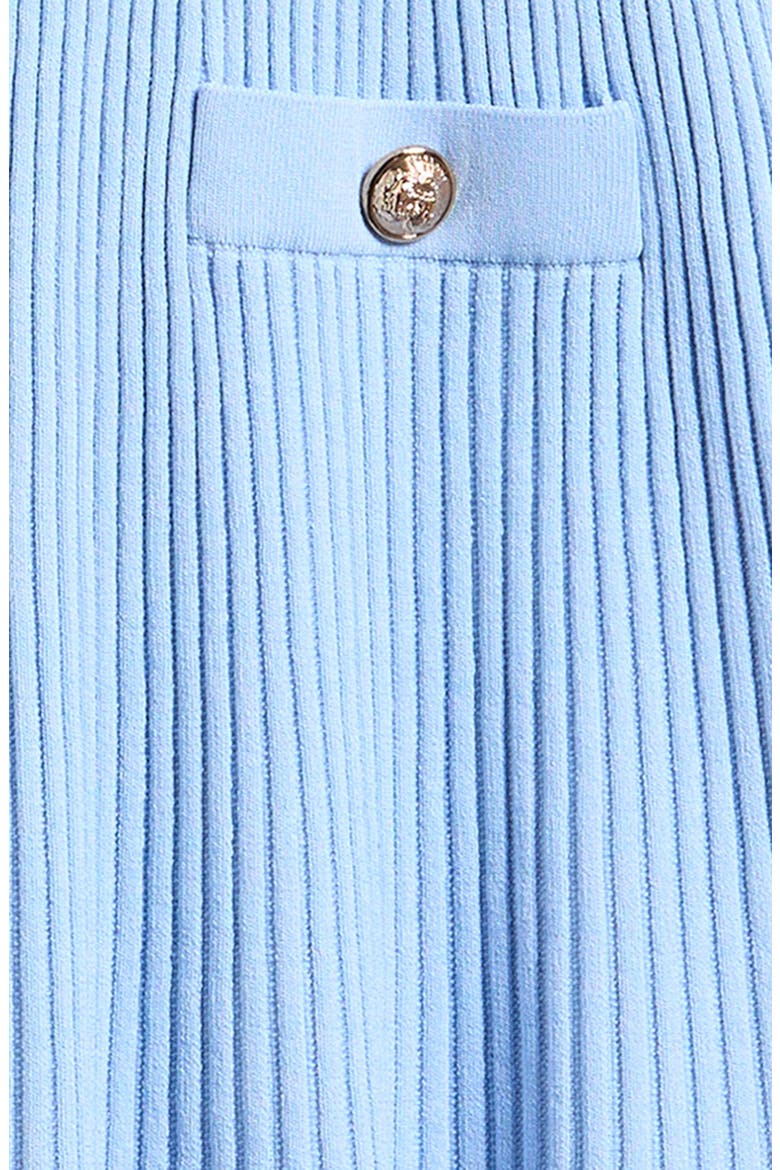 Kids' Miriam Flutter Sleeve Rib Dress, Alternate, color, PALE BLUE