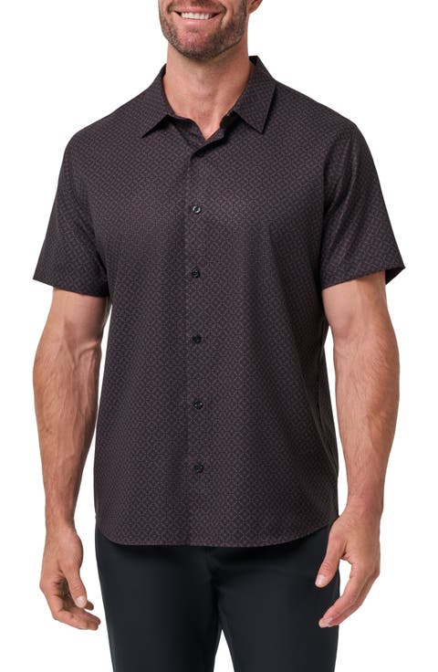 Techwoven Flair Short Sleeve Button-Up Shirt