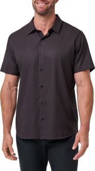 TravisMathew Techwoven Flair Short Sleeve Button-Up Shirt