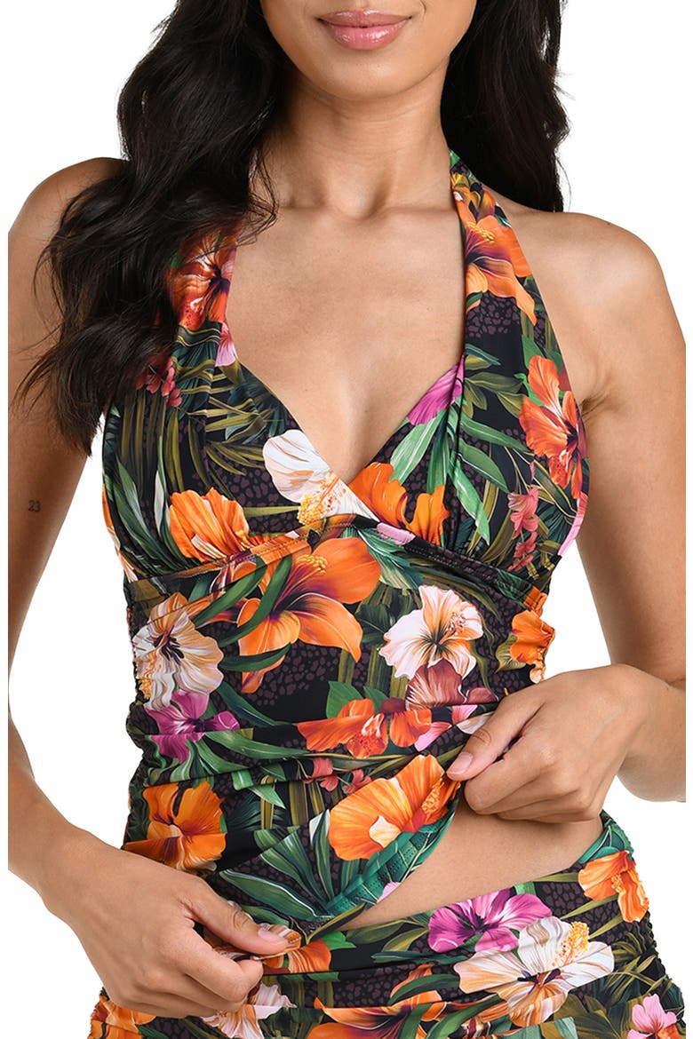 Tropical Hideaway Halter Tankini, Alternate, color, TROPICAL MULTI