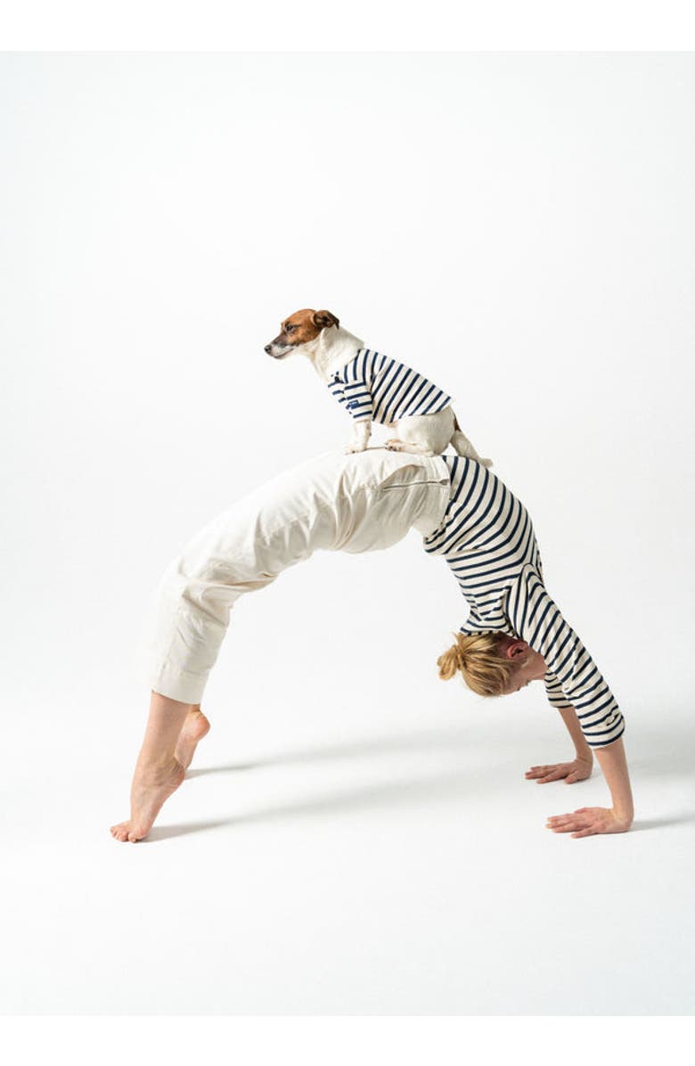 Saint James PARISIAN PUP - Authentic Breton Shirt for Dog, Alternate, color, Ecru/Navy