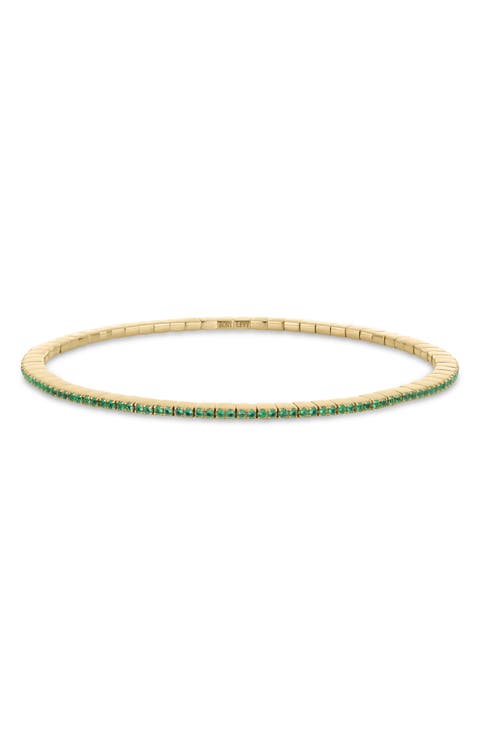 18K Gold El Mar Gemstone Stretch Bracelet (Online Trunk Show)